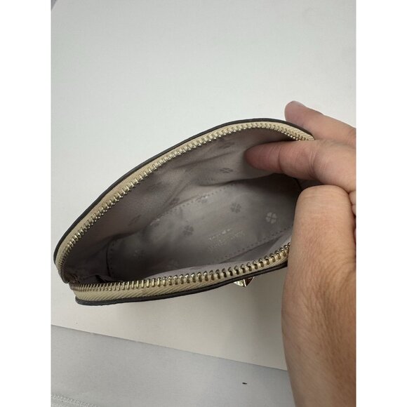 KATE SPADE Rose Gold/Pink and Gold Glitter Domed Cosmetic Bag Set of 2 - Picture 3 of 10